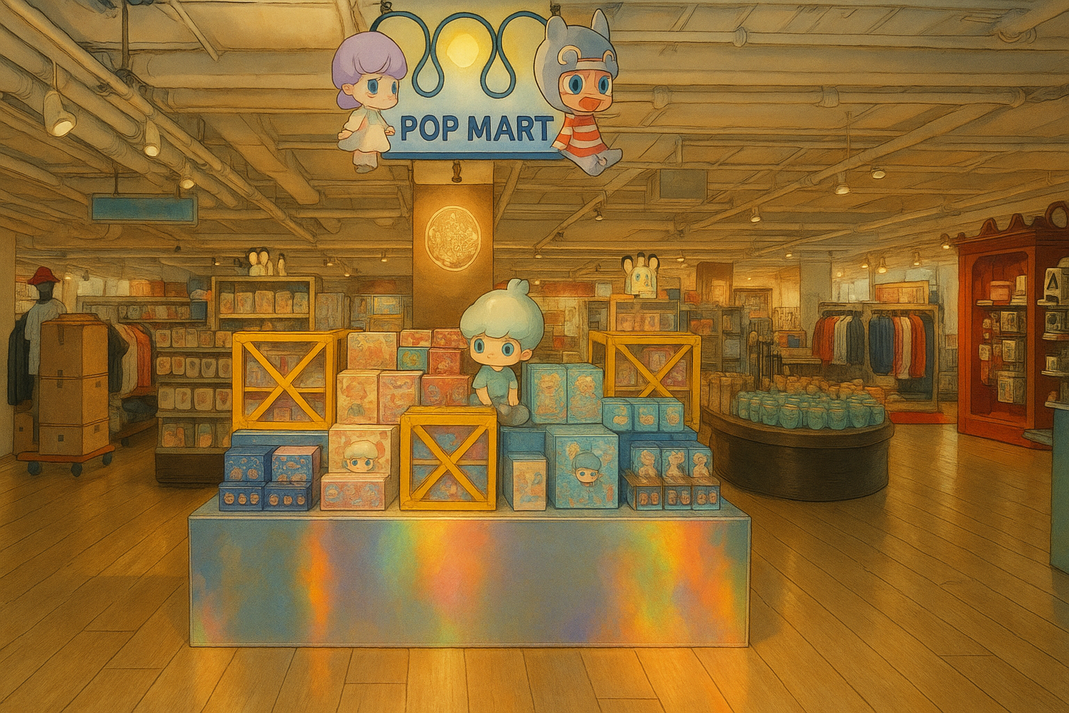 Labubu Pop Mart pop-up at Galeries Lafayette Paris toy department 2025