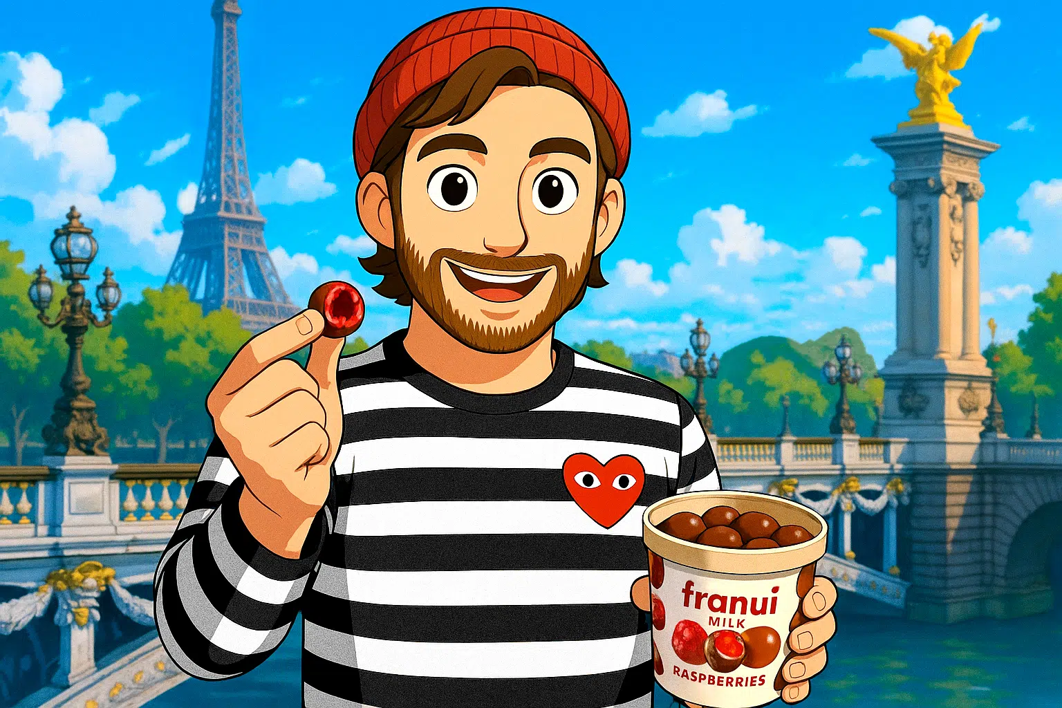 Box of Franuí chocolate-coated raspberries – the trendy TikTok dessert available in Paris shops in 2025